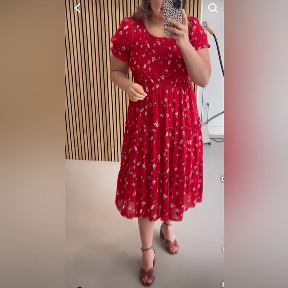 Piper & Scoot McCall Red floral dress